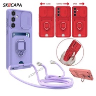 Samsung A35 A25 A15 A05 S M34 Magnetic Card Slot Ring Holder Cover For Samsung Galaxy A35 A25 A15 A0