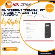 Hikvision Door Access Package Set Fingerprint Terminal Kit DS-K1t804MF EM Lock Magnet DS-KAS261