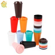 24 Pcs Reusable Coffee Cups with Lids 16oz To Go Coffee Cups Plastic Coffee Mugs for Hot and Cold Be