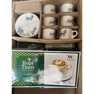 6-Glass, 6-Cavity Flat Cup SET TIAM Coffee Cup/ CLASSIC Coffee Cup/