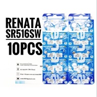 Original Renata Batteries SR516SW 317  Swiss Made. 0% Mercury.Expire day 09/2020