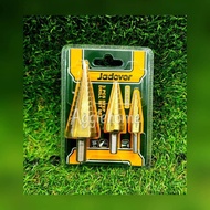 JADEVER ดอกสว่าน รุ่น JDJD3401 (3PCS/SET) STEP DRILL BIT SET ดอกทรงเจดีย์ ดอกสเต็ป ดอกเจาะ สว่าน เจา