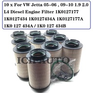 1/2/5/6/10 Pieces for VW Jetta Diesel Fuel Filter 1K0127177, 1K0127434, 1K0127434A, 1K0127177A, 1K0 