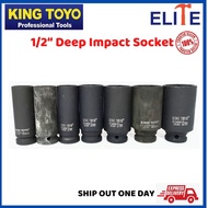 KING TOYO 1/2" DEEP IMPACT SOCKET (6PT & 12PT) 28MM - 36MM