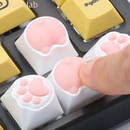 LUMELAB​ Cat Paws Corgi Buttock Keycap, LED Silicone Pink Cat Claw Keycap Key Chain, Keyboard Button