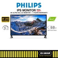 PHILIPS PHI-438P1 Brilliance 42.51-inch 4K Ultra HD 60Hz LCD Display with MultiView IPS Monitor (3Yr