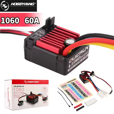 HobbyWing QuicRun 1060 ESC Brushed Electronic Speed Controller 60A ESC For 1:10 RC Car Waterproof Fo
