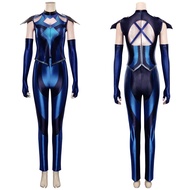 Mortal Cos Kombat Kitana Cosplay Costume Top Pants Accessories Outfits Halloween Carnival Suit For W