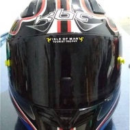 Cutting sticker visor top helmet isle of man
