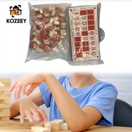 [KOZEEY] Wooden Bingo Game Fun Educational Toy Bingo Number Cards Traditional Wood Bingo