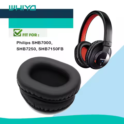 Whiyo 1 Pair of Replacement Ear Pads for Philips SHB7000 SHB7250 SHB7150FB Headphones Cushion Cover 