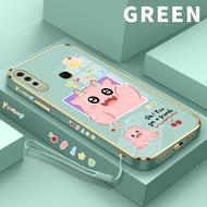 MATA Plating Lens Softcase For Vivo Z1 Pro Z5X 2019 2020 X90 X90 Pro Cute cartoon Monster with big e