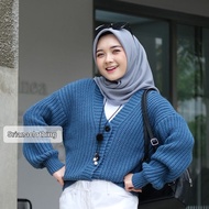 Cardigan Crop Rajut Premium Tebal / Cardy Get 7 Top Wanita Korean style / Cardy Lengan Balon