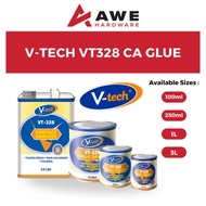 V-Tech Contact Adhesive CA Glue VT328 Solvent Rubber Bonding Wood Metal Concrete Carpet Laminate Cor
