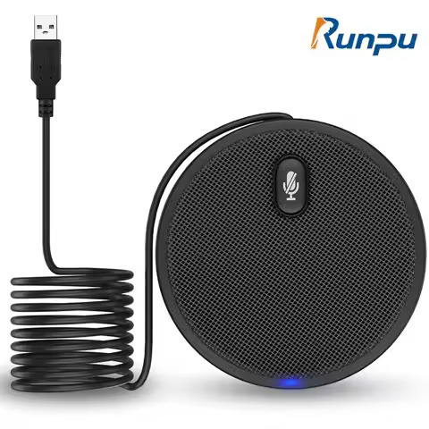 Runpu USB Omni-directional Condenser Microphone for Meeting Business Conference Computer Laptop PC V