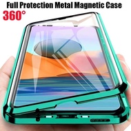 360° Shockproof Double Side Transparent Casing For iPhone 6 Plus 6S Plus X XR XS MAX 7 Plus 8 Plus + Phone Case Magnetic Metal Protective Cover