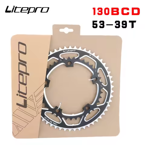 Litepro 53-39T Road Bike Crank Chainring Aluminum Alloy CNC 9/10/11 Speed Folding Bike Double Chain 