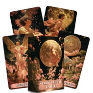 [Original] Heaven and Earth Cover 12 x 7cm Starry Sky Flower Language Tarot Card English Board Game 