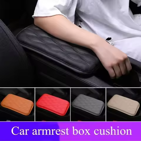 PU Leather Car Armrest Pad Cover Accessories for KIA K2 K3 K5 K7 KX3 KX5 Stinger Forte Sorento Sport