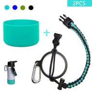 for hydroflask silicon aquaflask boot bag tumbler Wide Mouth Bottles hydro flask accessories aqua flask silicon bag silicon boot tumbler ⭐️Protective Bottom Silicone Boot Cover &amp; Paracord Handle Set  Accessories for12oz-24oz /32oz-40oz 64oz Accessories