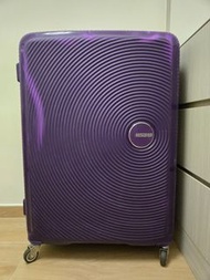 American Tourister 28吋紫色可擴張大行李箱/喼/28inch Purple Expandable Large Luggage/Baggage/Suitcase （換了全新的金屬啤呤
