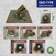 Quality Homes 30-44mm Big Outlets Connectors 15cm x 15cm Floor Grate Washing Machine Drain Hose To F