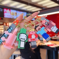 Game Minecraft Steve Notch Skeleton Creeper Axolotl Keychain Pendant Figurine Doll Model Toys Collec