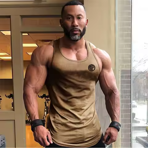 New Brand Clothing Summer Singlets Mens Tank Tops Shirt,Bodybuilding Equipment Fitness Men's Mesh St