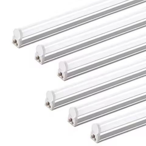 6 Pack LED T5 Integrated Single Fixture, 4Feet, 2200lm,,20W Utility LED Shop Light, Ceiling and Unde