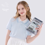 Hello Kitty | เสื้อเชิ้ตแขนสั้น คอพับประดับ บาง เอlegant