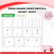 ZENSO GRANDE SERIES SWITCH & SOCKET -WHITE