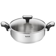 Tefal Emotion INOX Stainless Steel IH Induction Saute Pan (24cm, 2.9L) Dishwasher Oven Safe No PFOA Silver