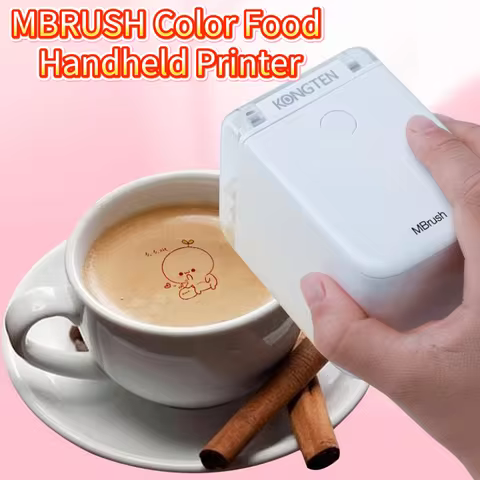 MBrush Color Handheld Mini Portable Printer Inkjet Food Printer Wifi Wireless Coffee Inkjet Printer 