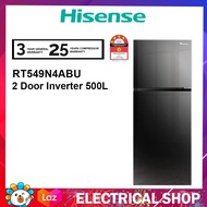 Hisense 500L 2 Door Inverter Fridge RT549N4AWU (White) Peti Sejuk / RT549N4ABU Refrigerator (Black G
