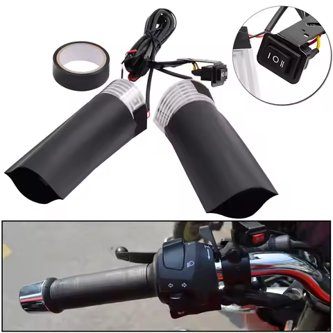 12V Motorcycle Heated Handle Grips Cover ATV Snowmobile E-bike Scooter Moped Tricycle Handlebar Heat