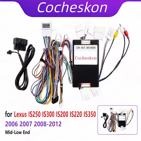 Car 16pin Wiring Harness Adapter Canbus Box Decoder Android Radio Power Cable For 2006 Lexus IS250 I