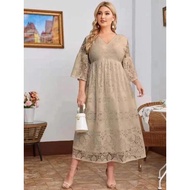QQQ Fashion Casual Maxi Lace Dress For Women (QA878)