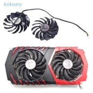 VRE1 2pcs/Set Graphics Card Cooler Fan PLD10010S12HH For MSI Radeon RX480 580 GTX1080Ti 1070