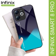 Softcase Glossy Glass Case Infinix Smart 8 pro SK-111 Soft Case Infinix Smart 8 Hd Glass case Infinix Smart 8