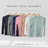 Terlaris! Zelonica Manset lengan-panjang Bahan Spandek