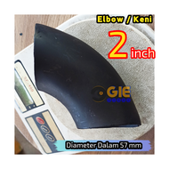 Elbow Keni Elbo besi pipa 2 inch in Ornamen Pagar dan Tralis besi tempa