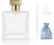 50ml/1.7oz Refillable Perfume Bottle Frosted Glass Perfume Spray Bottle Large Empty Travel Perfume A