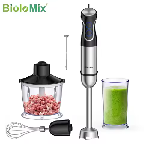 BioloMix 5 in 1 Immersion Hand Blender,1500W Blender with 304 Stainless Steel Blade,Food Processor,S
