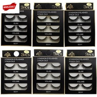 (BC)3 Pairs Handmade 3D Volume Mink Hair False Eyelashes / Natural Thick Long Eye Lashes / Beauty Ma