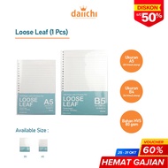 Daiichi - Loose Leaf Binder Paper HVS Paper Line Free Pocket File 50 pages 80 Gsm A5 B5