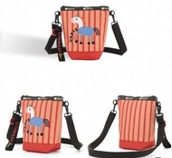 日本 LeSportsac  2025 新款 ARTIST DOUYA 可斜孭條紋水桶包