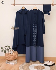 UKHIJAB - Salwa series bordir etnik set khimar cadar Bandana ORI UK HIJAB