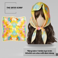 High quality patterned silk scarf, square bandana scarf 68*68 cm with diverse designs - P7