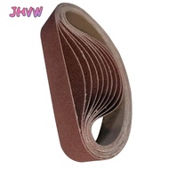 JHVW 10pcs Sanding Belts, Alumina 80 Grit Abrasive Sanding Belts, Durable 330 x 30 mm / 1.2 x 13 Inc