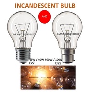 Mentol Incandescent Bulb / A60 Bulb / E27 / B22 - 25w / 40w / 60w / 100W